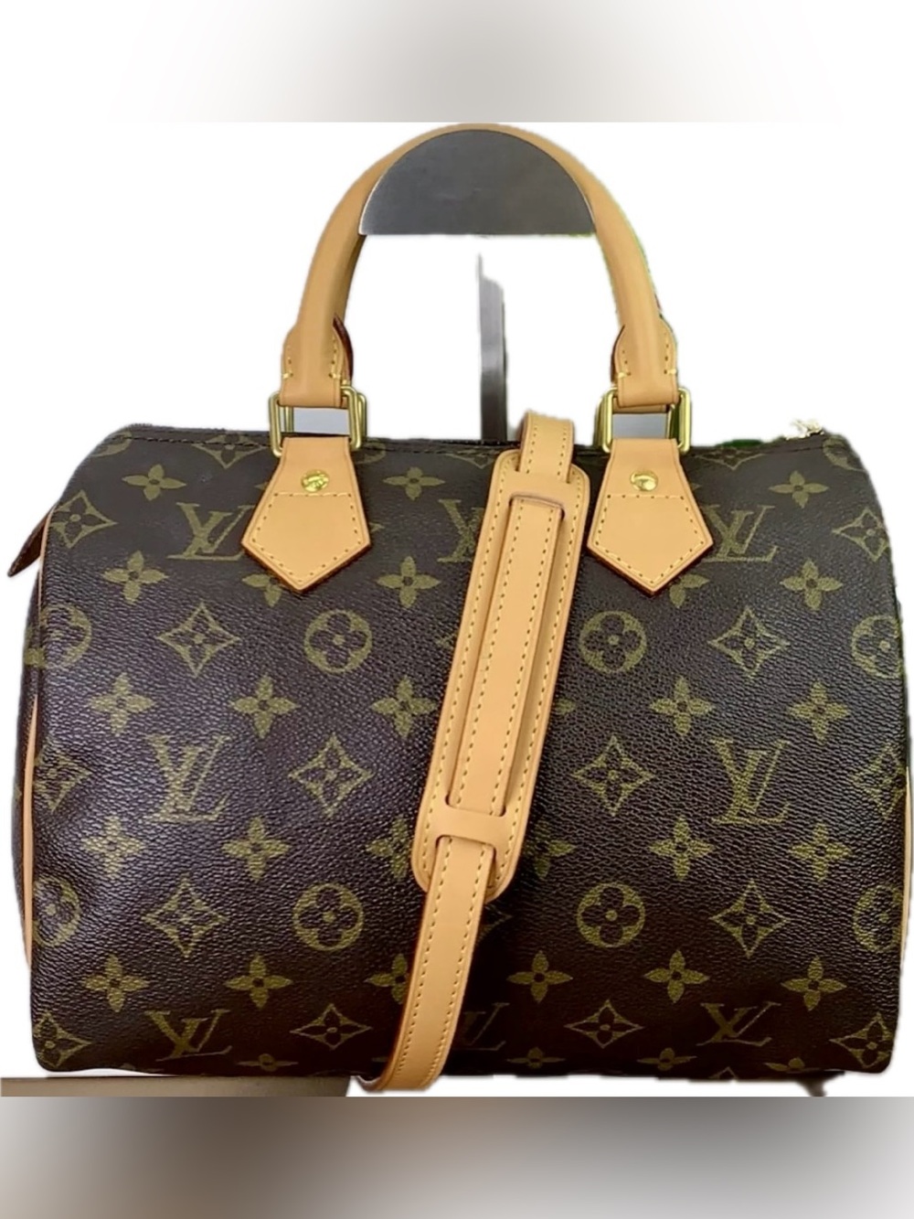 Louis Vuitton Vintage Speedy 25 Monogram | New Vachetta | COA